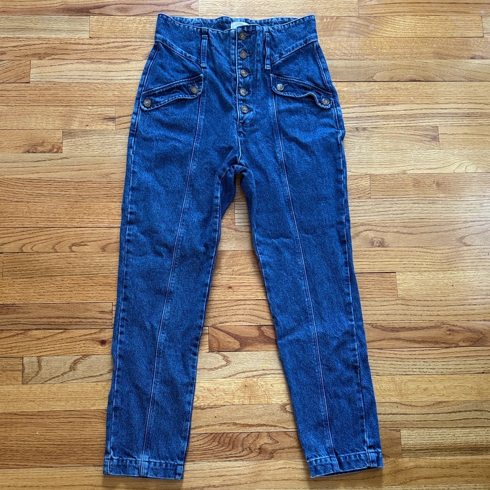 Sezane High-Waisted Blue Denim Jeans size 40